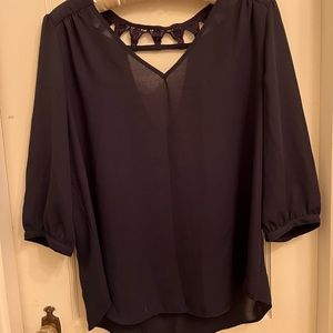 Navy Blue Blouse
